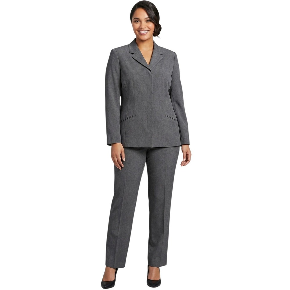 The Limited Stretch Gray 2-Piece Pant Suit Blazer Trousers Women's Large Career